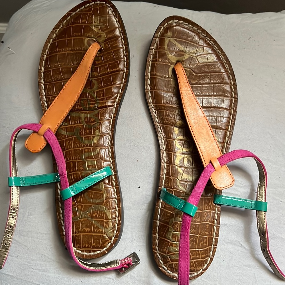 Cute multi colored sam edelman sandals!!